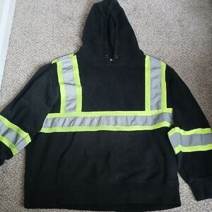 WearGuard Sygma High-Visibility Safty Work Hooded Pullover Sweatshirt Mens 2xl